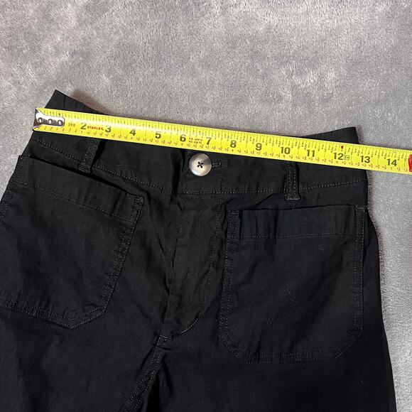 Maeve Anthropologie The Colette Pants Women's 25P Linen Stretch Wide Leg Black - Picture 7 of 10